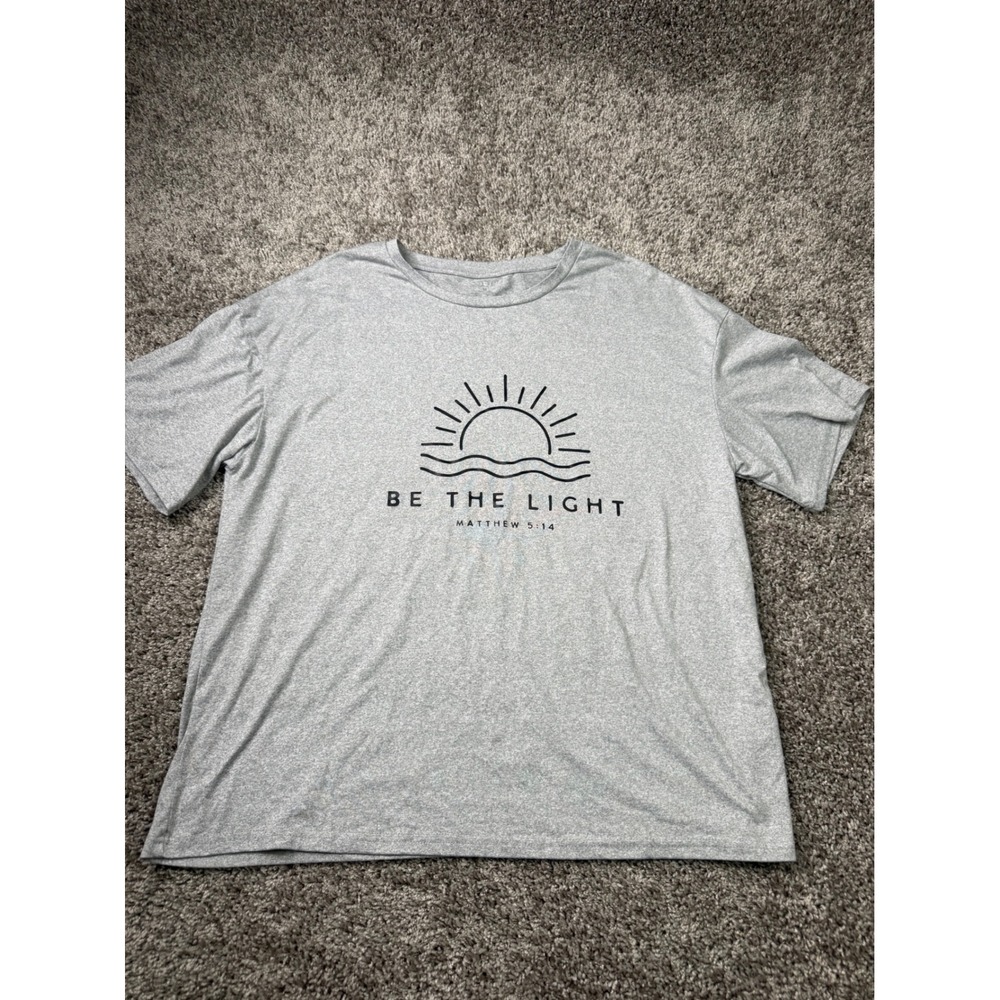SHEIN Be The Light Matthew 5:14 Graphic Tee Gray Size M Short Sleeve T-Shirt